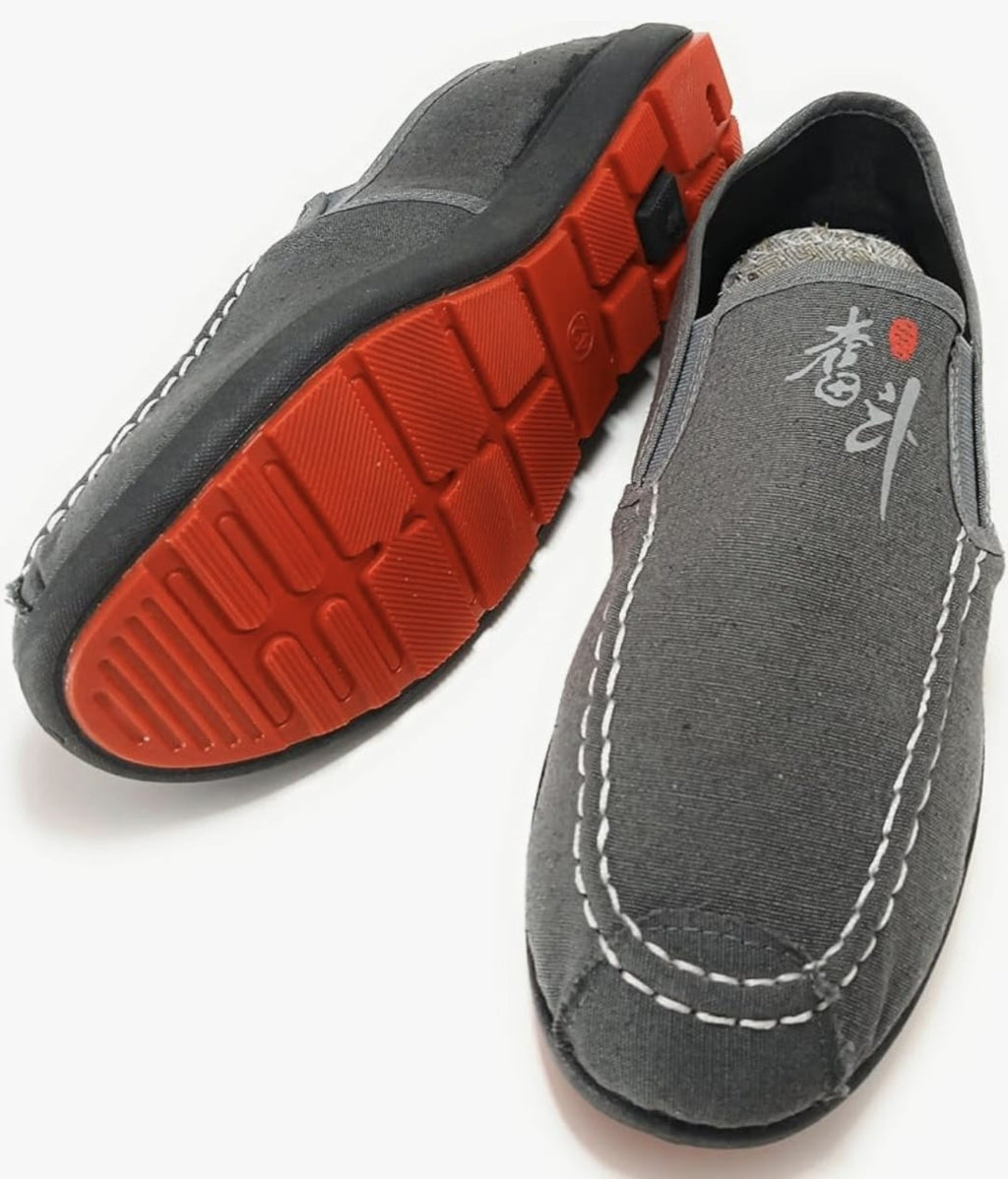 Zapatillas de Lona Casuales sin Cordones con Detalles Tradicionales
